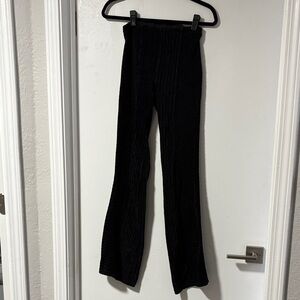 Free People Black Ribbed Flare Pants